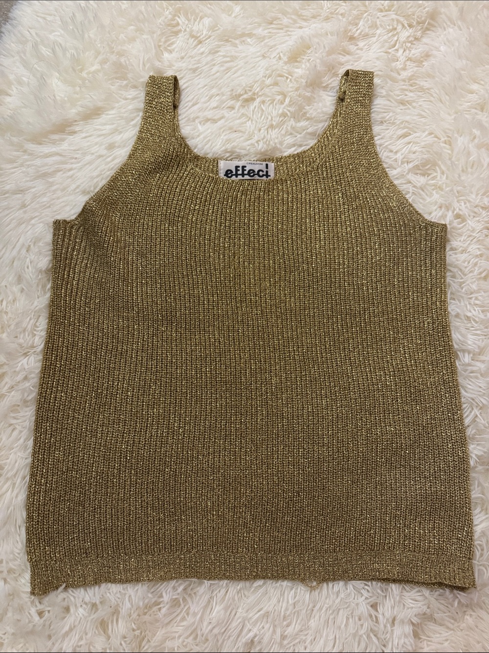 EFFECI ITALIAN VINTAGE GOLD KNIT TOP